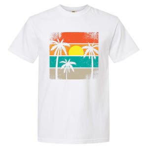 Summer Retro Palm Trees Tropical Garment-Dyed Heavyweight T-Shirt