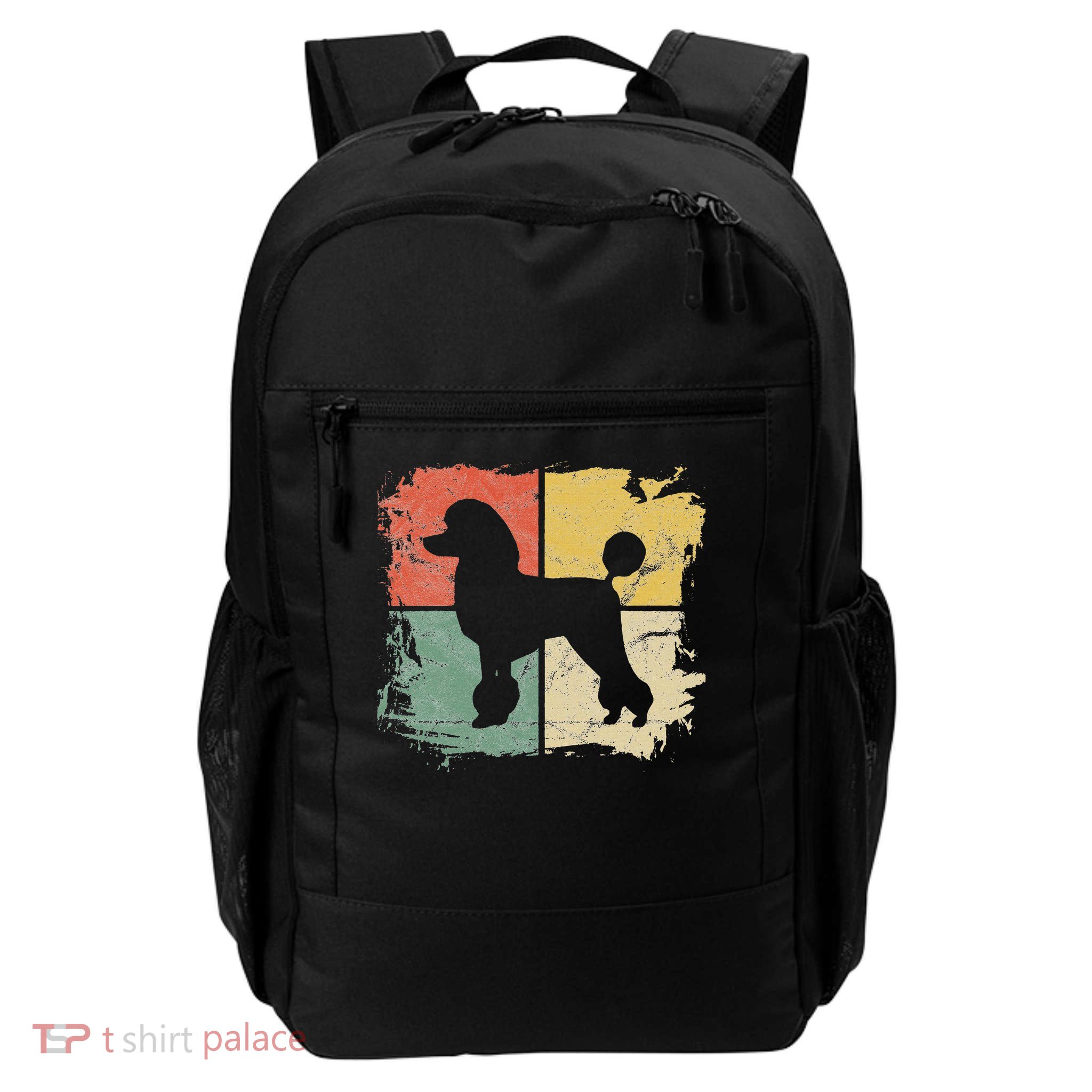 Square Retro Poodle Owner Gift Dog Poodle Dad Mom Daily Commute Backpack