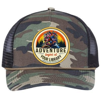 Summer Reading Program 2024 Adventure Begins At Your Library Retro Rope Trucker Hat Cap