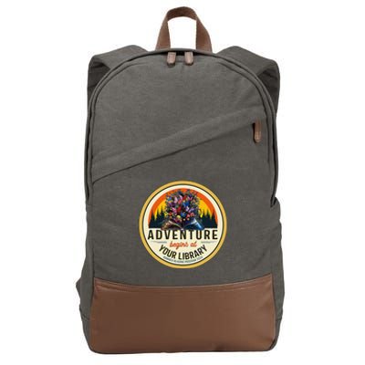 Summer Reading Program 2024 Adventure Begins At Your Library Cotton Canvas Backpack