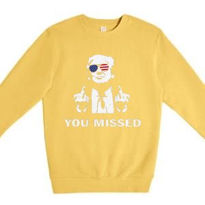 Shot Republican Pro Trump President 2024 Premium Crewneck Sweatshirt