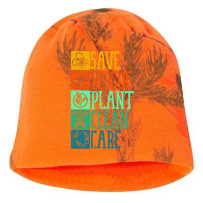 Save Rescue Plant Clean Care Turtle Animal Recycle Earth Day Cute Gift Kati - Camo Knit Beanie