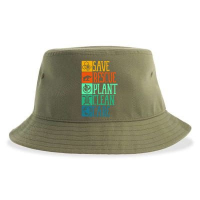 Save Rescue Plant Clean Care Turtle Animal Recycle Earth Day Cute Gift Sustainable Bucket Hat