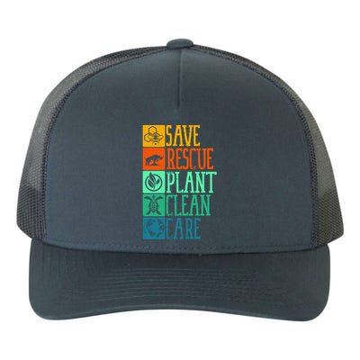 Save Rescue Plant Clean Care Turtle Animal Recycle Earth Day Cute Gift Yupoong Adult 5-Panel Trucker Hat