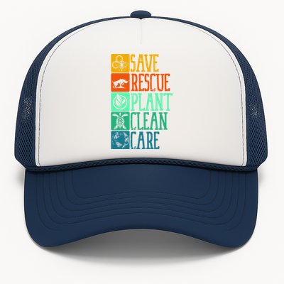 Save Rescue Plant Clean Care Turtle Animal Recycle Earth Day Cute Gift Trucker Hat