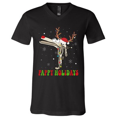 Speculum Reindeer Pappy Holidays Gynecologist Christmas Gift V-Neck T-Shirt