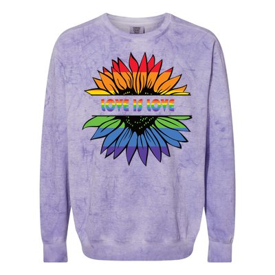 Sunflower Rainbow Pride Graphic Colorblast Crewneck Sweatshirt