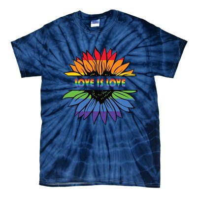 Sunflower Rainbow Pride Graphic Tie-Dye T-Shirt