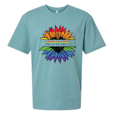 Sunflower Rainbow Pride Graphic Sueded Cloud Jersey T-Shirt