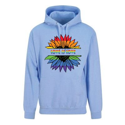 Sunflower Rainbow Pride Graphic Unisex Surf Hoodie