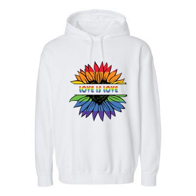 Sunflower Rainbow Pride Graphic Garment-Dyed Fleece Hoodie