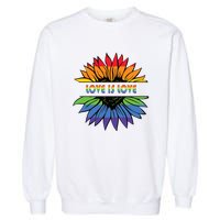 Sunflower Rainbow Pride Graphic Garment-Dyed Sweatshirt