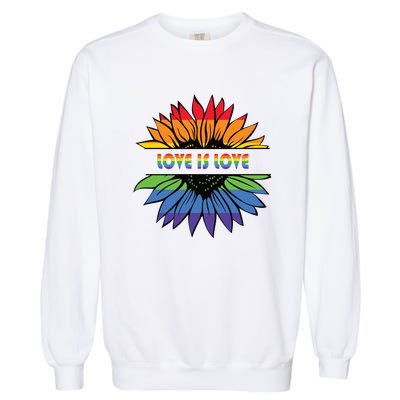 Sunflower Rainbow Pride Graphic Garment-Dyed Sweatshirt