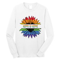 Sunflower Rainbow Pride Graphic Long Sleeve Shirt