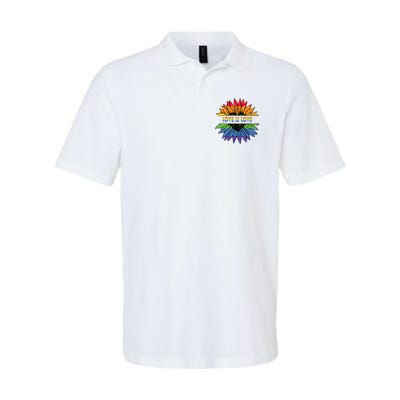 Sunflower Rainbow Pride Graphic Softstyle Adult Sport Polo