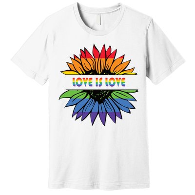 Sunflower Rainbow Pride Graphic Premium T-Shirt