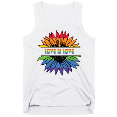 Sunflower Rainbow Pride Graphic Tank Top