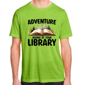 Summer Reading Program 2024 Adventure Begins At Your Library Gift Adult ChromaSoft Performance T-Shirt