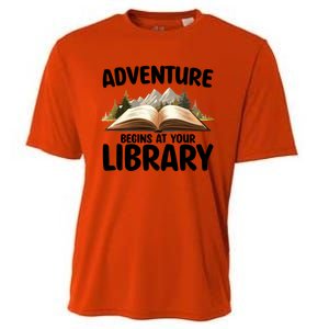 Summer Reading Program 2024 Adventure Begins At Your Library Gift Cooling Performance Crew T-Shirt