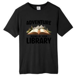 Summer Reading Program 2024 Adventure Begins At Your Library Gift Tall Fusion ChromaSoft Performance T-Shirt