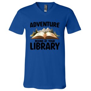 Summer Reading Program 2024 Adventure Begins At Your Library Gift V-Neck T-Shirt