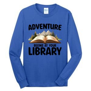 Summer Reading Program 2024 Adventure Begins At Your Library Gift Tall Long Sleeve T-Shirt