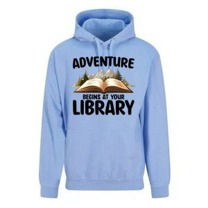 Summer Reading Program 2024 Adventure Begins At Your Library Gift Unisex Surf Hoodie