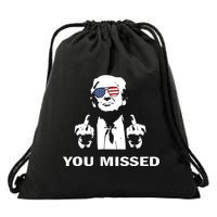 Shot Republican Pro Trump President 2024 Drawstring Bag