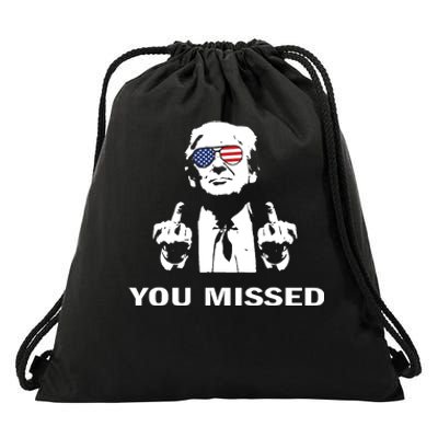 Shot Republican Pro Trump President 2024 Drawstring Bag