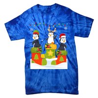 Santa Reindeer Penguin In Christmas Socks Ugly Xmas Meaningful Gift Tie-Dye T-Shirt