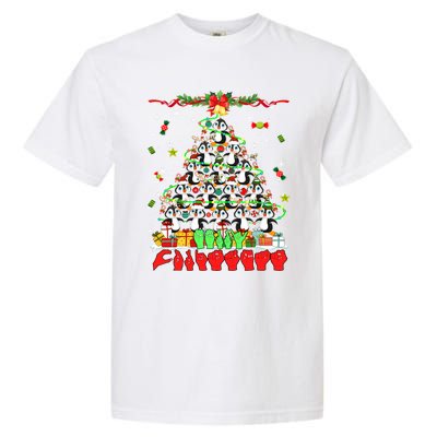 Santa Reindeer Penguins Xmas Tree Hands Sign Language Gift Garment-Dyed Heavyweight T-Shirt