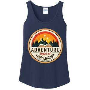 Summer Reading Program 2024 Adventure Begins At Your Library Ladies Essential Tank