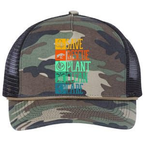 Save Rescue Plant Clean Care Turtle Animal Recycle Earth Day Cute Gift Retro Rope Trucker Hat Cap