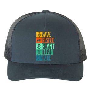 Save Rescue Plant Clean Care Turtle Animal Recycle Earth Day Cute Gift Yupoong Adult 5-Panel Trucker Hat