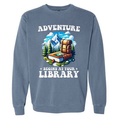 Summer Reading Program 2024 Adventure Begins At Your Library Garment-Dyed Sweatshirt