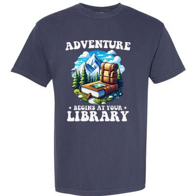 Summer Reading Program 2024 Adventure Begins At Your Library Garment-Dyed Heavyweight T-Shirt