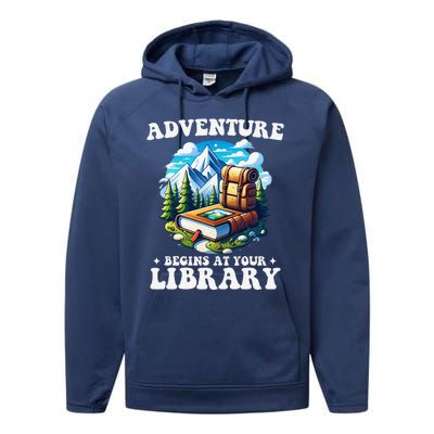 Summer Reading Program 2024 Adventure Begins At Your Library Performance Fleece Hoodie