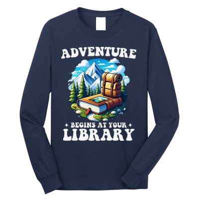 Summer Reading Program 2024 Adventure Begins At Your Library Long Sleeve Shirt