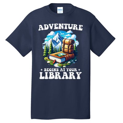 Summer Reading Program 2024 Adventure Begins At Your Library Tall T-Shirt