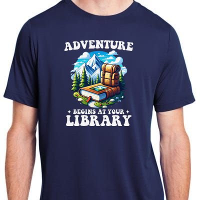 Summer Reading Program 2024 Adventure Begins At Your Library Adult ChromaSoft Performance T-Shirt