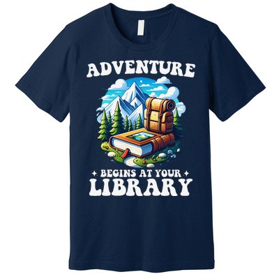 Summer Reading Program 2024 Adventure Begins At Your Library Premium T-Shirt