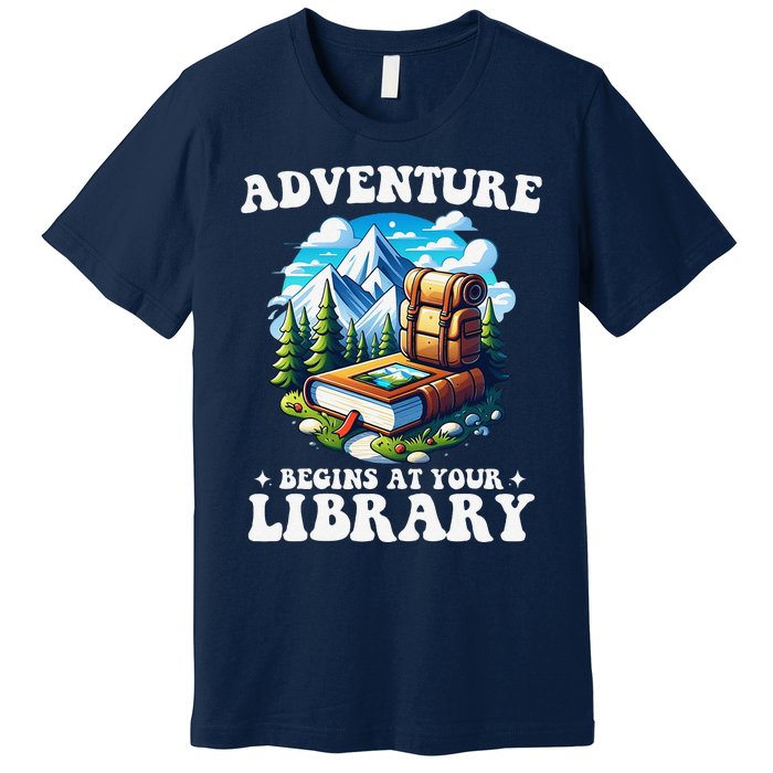 Summer Reading Program 2024 Adventure Begins At Your Library Premium T-Shirt