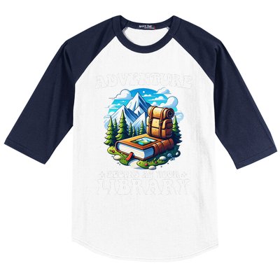 Summer Reading Program 2024 Adventure Begins At Your Library Baseball Sleeve Shirt