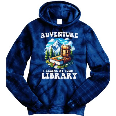 Summer Reading Program 2024 Adventure Begins At Your Library Tie Dye Hoodie