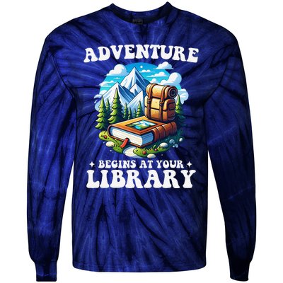 Summer Reading Program 2024 Adventure Begins At Your Library Tie-Dye Long Sleeve Shirt