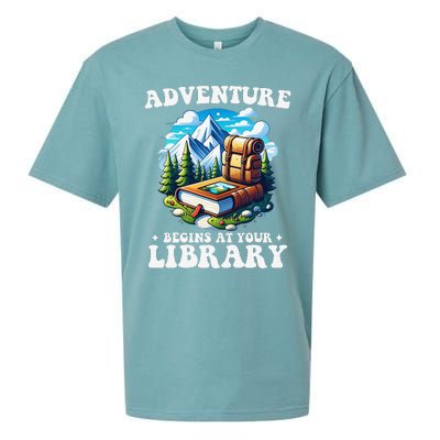 Summer Reading Program 2024 Adventure Begins At Your Library Sueded Cloud Jersey T-Shirt