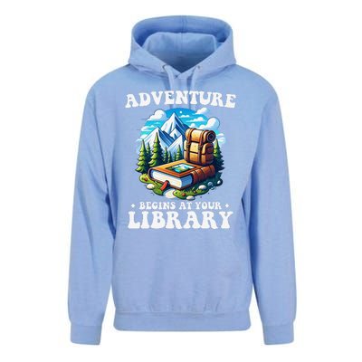 Summer Reading Program 2024 Adventure Begins At Your Library Unisex Surf Hoodie