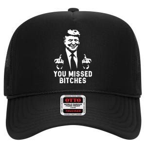 Shot Republican Pro Trump President 2024 High Crown Mesh Back Trucker Hat