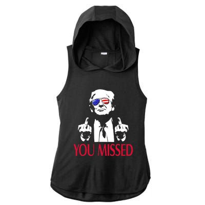 Shot Republican Pro Trump President 2024Youre Attending Political Event Run Ladies PosiCharge Tri-Blend Wicking Draft Hoodie Tank