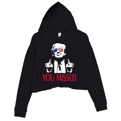 Shot Republican Pro Trump President 2024Youre Attending Political Event Run Crop Fleece Hoodie